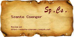 Szente Csenger névjegykártya